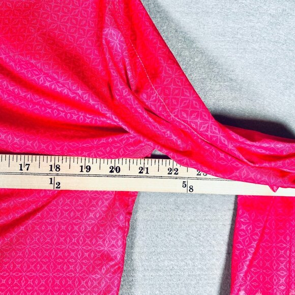 Lucky In Love Shirt Womens L Hot Pink Long Sleeve Pullover Tennis UPF 50 - Picture 11 of 14